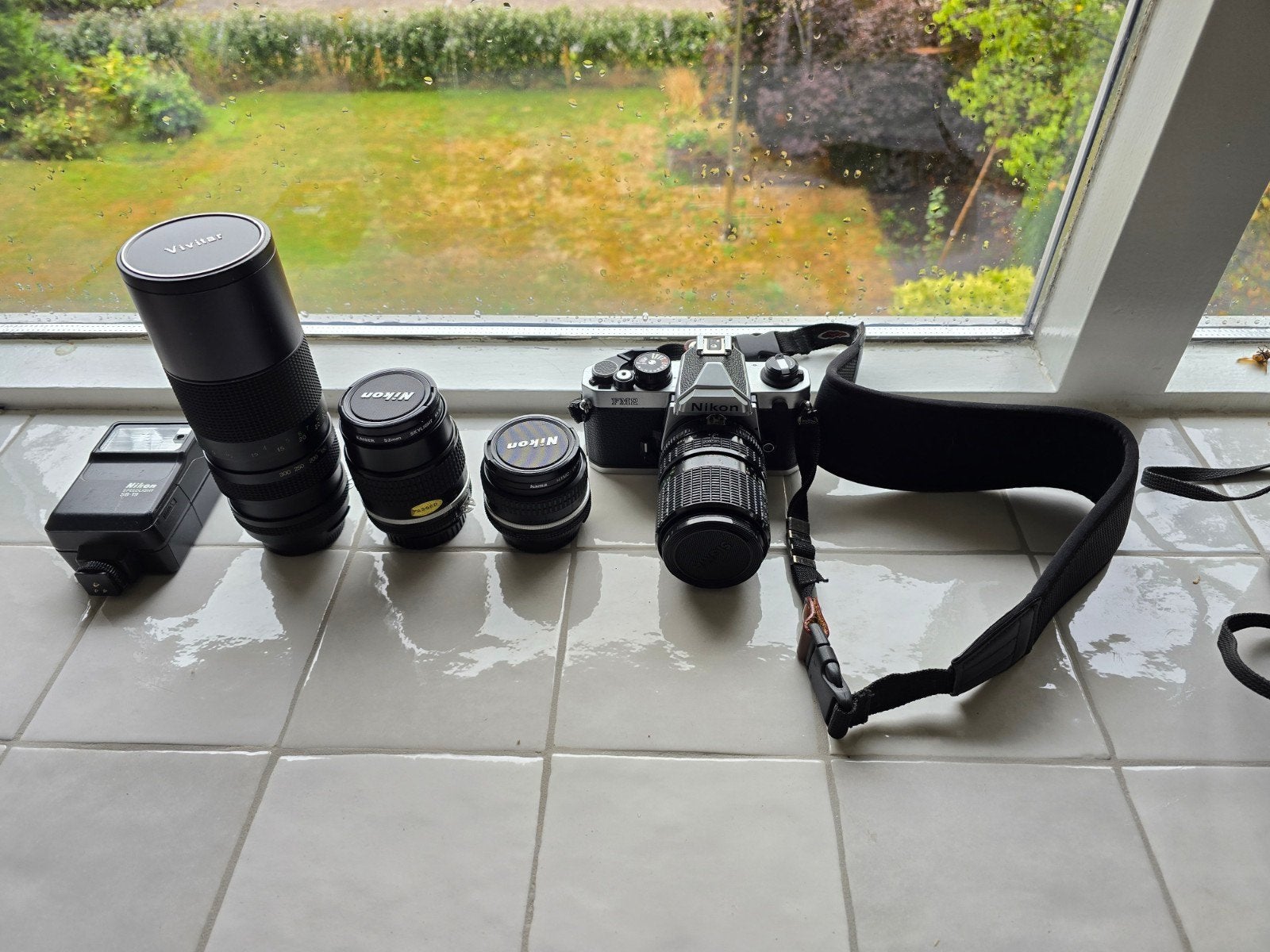 Nikkon FM 2 met 4 lenzen en flitser, Ophalen, Gebruikt, Spiegelreflex, Nikon