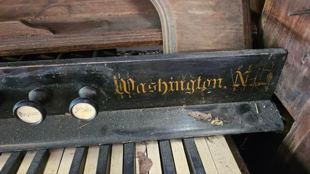 H j Arregel Antieke orgel Washington NJ harmonium, Muziek en Instrumenten, Orgels, Ophalen, Gebruikt, 2 klavieren, Orgel