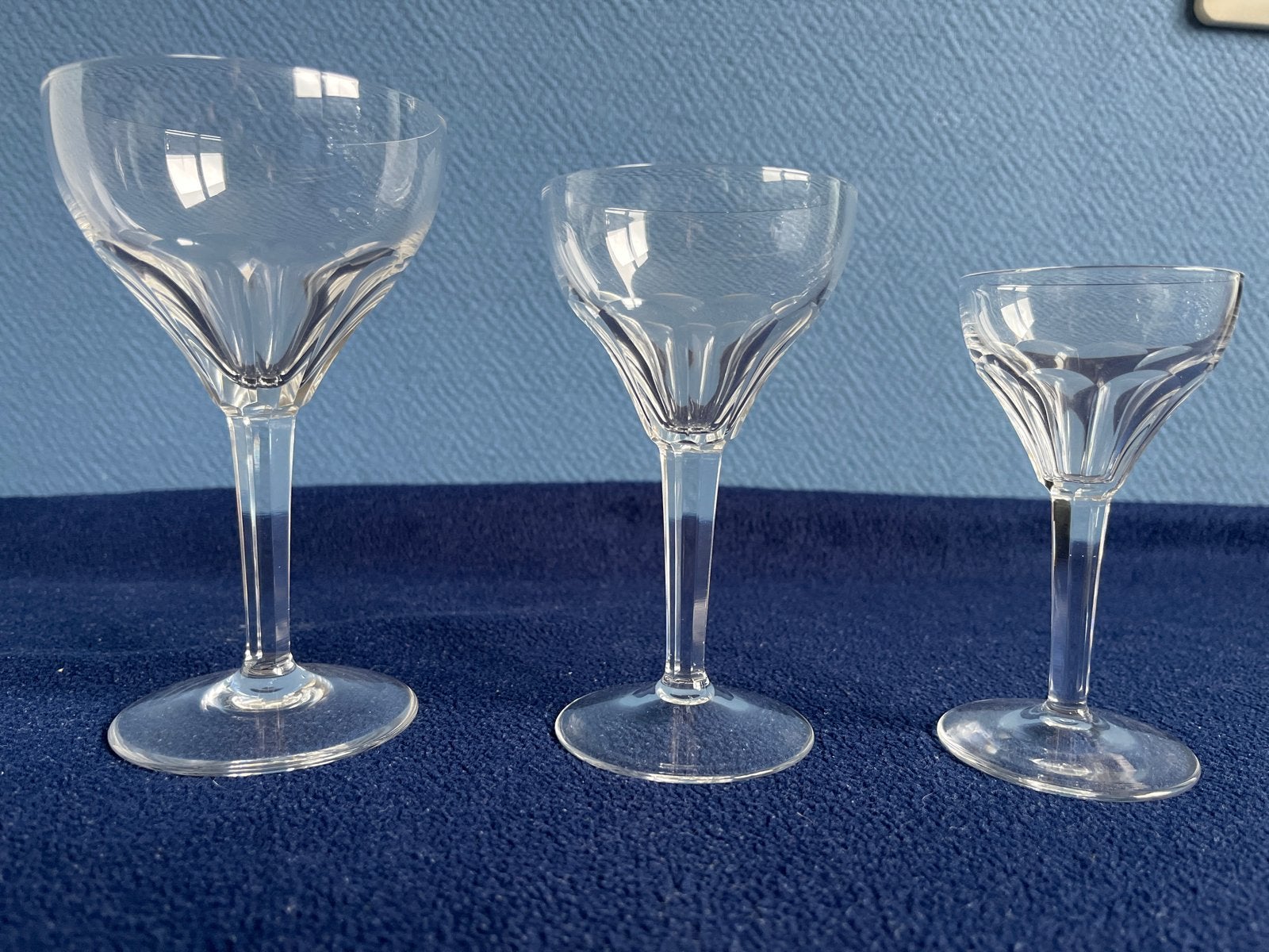 Set van 3 kristallen likeurglazen, Ophalen of Verzenden