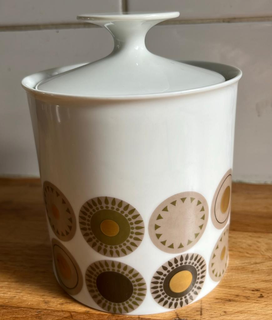 Vintage voorraadpot thomas “medaillon” Design ‘60, Ophalen of Verzenden, Zo goed als nieuw, Overige materialen, Overige typen