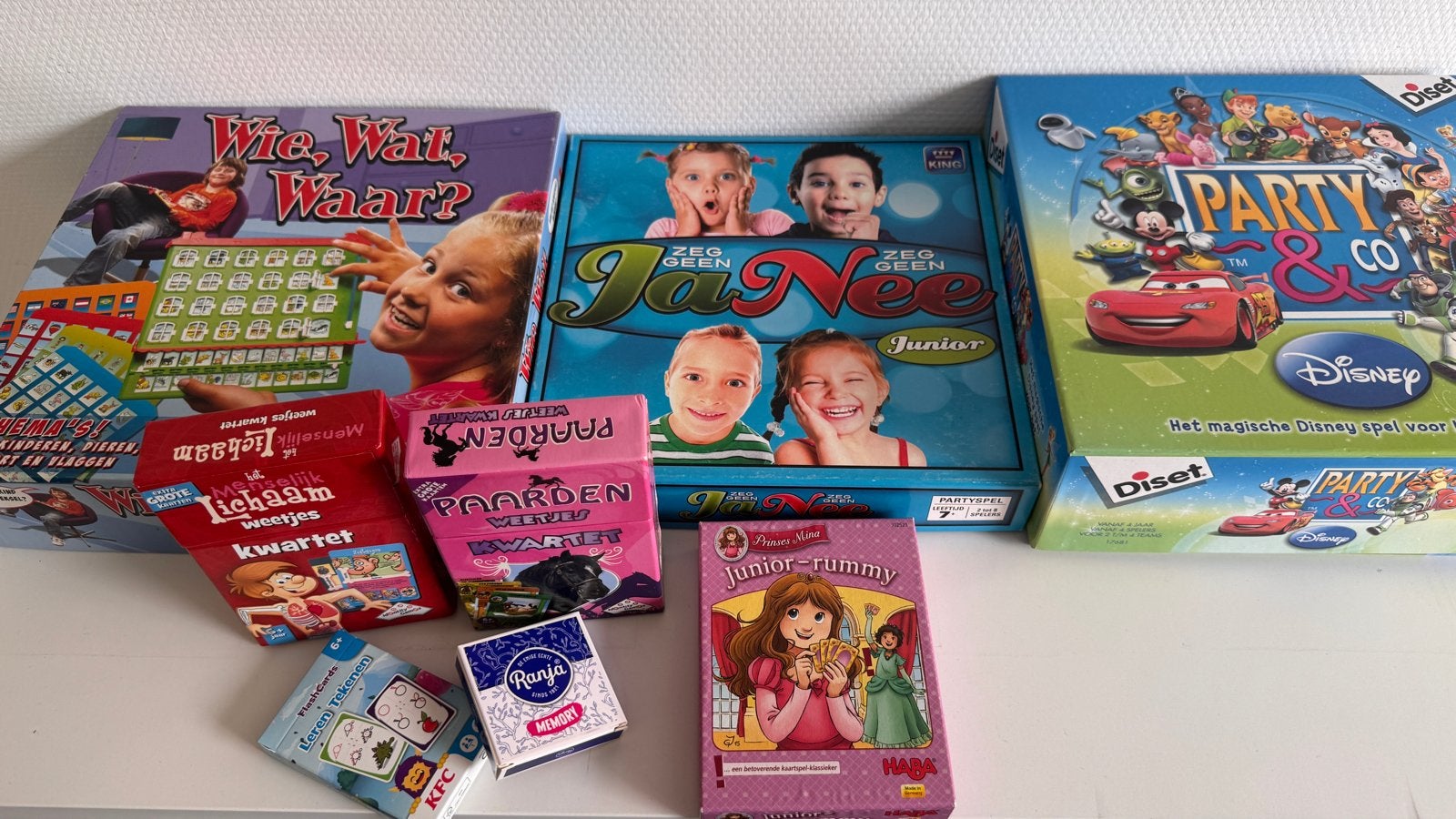 Diverse bordspellen en kaartspellen voor kinderen, Hobby en Vrije tijd, Een of twee spelers, Ophalen of Verzenden, Gebruikt
