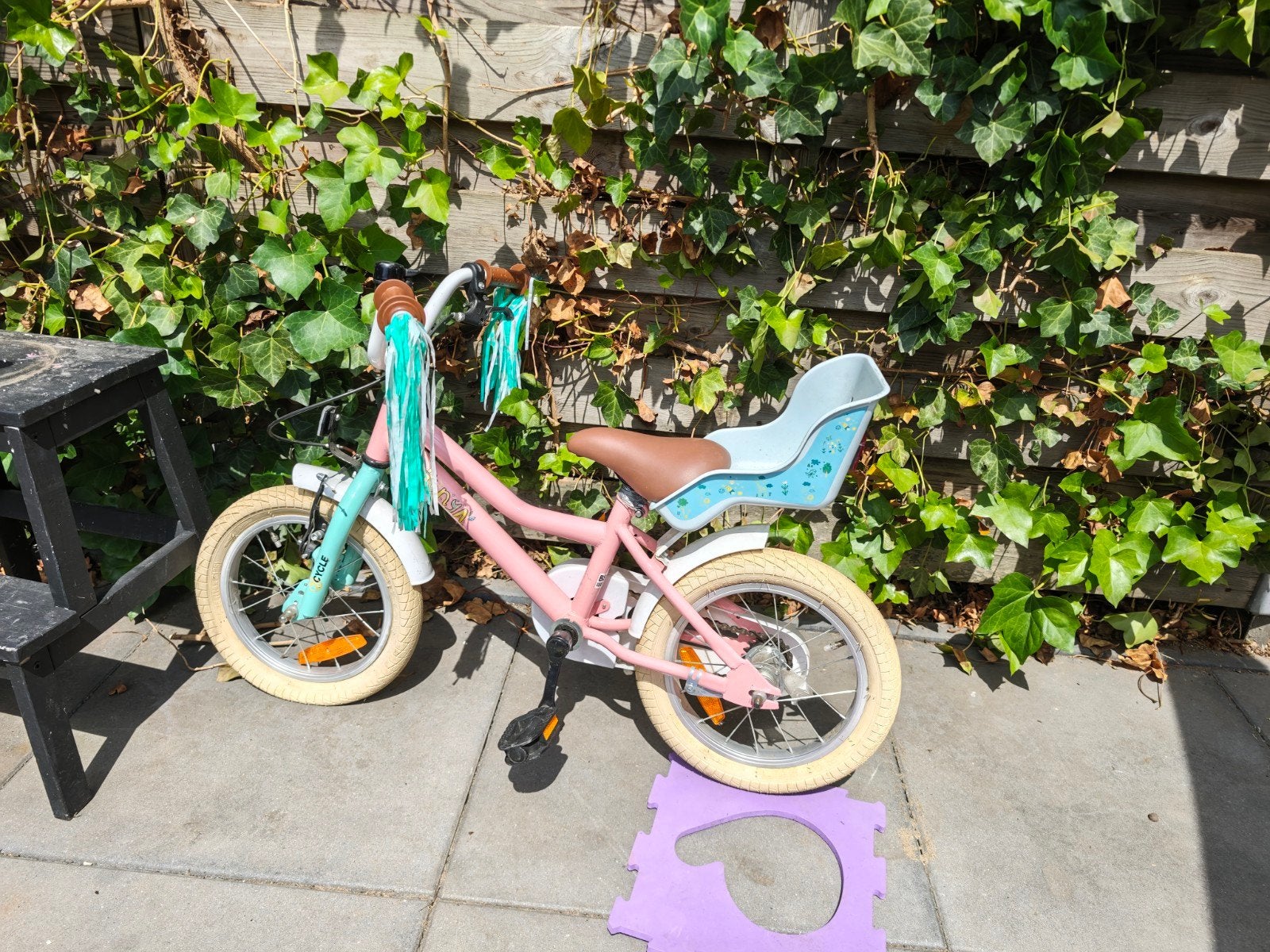Kinderfiets - Gebruikt maar kan nog een ronde mee!, Fietsen en Brommers, Fietsen | Kinderfietsjes, Ophalen, Gebruikt, Minder dan 16 inch