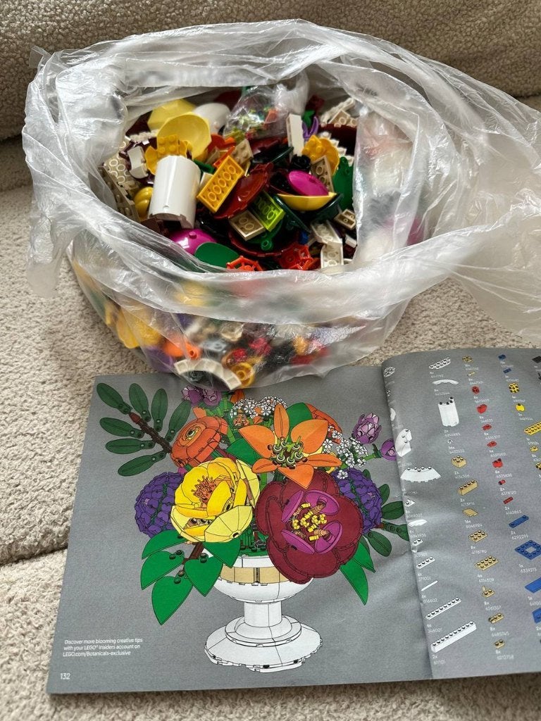 LEGO Botanicals 10345 Bloemenarrangement – compleet, Overige thema's, Lego, Inclusief instructies, Ophalen of Verzenden