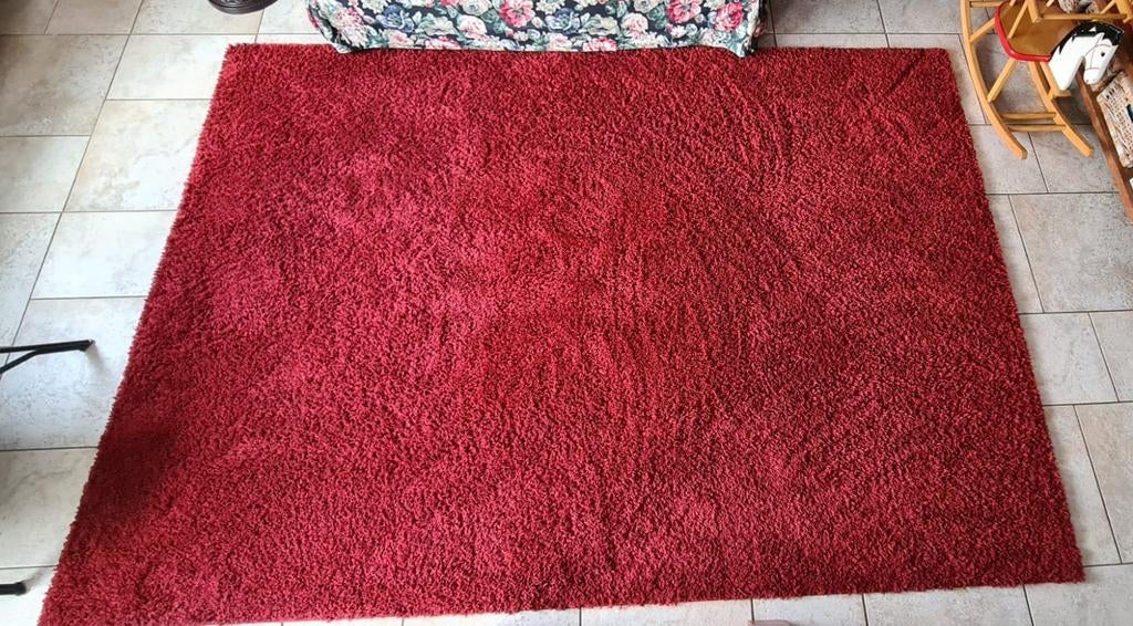 Rood vloerkleed 200x290 cm - Shaggy tapijt, Ophalen, Shaggy, Gebruikt, 200 cm of meer