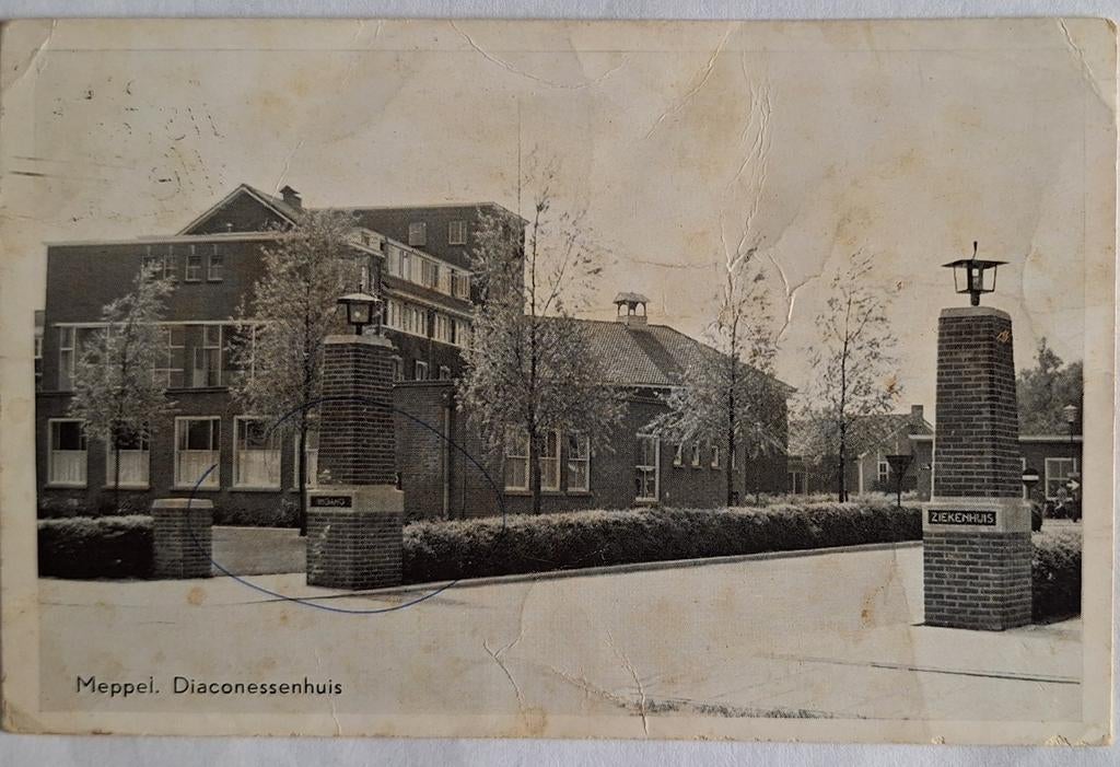 Ansichtkaart Meppel Diaconessenhuis - Zeldzaam, Ophalen of Verzenden, 1960 tot 1980, Gelopen, Drenthe