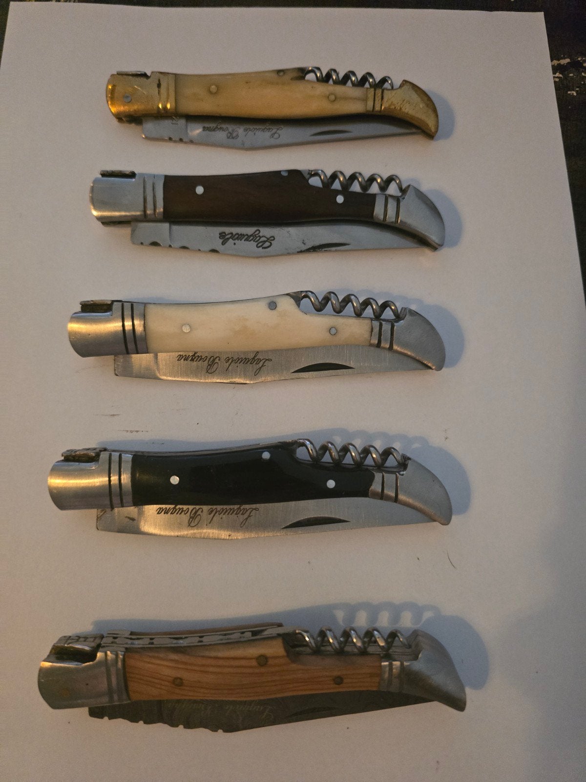 Laguiole Bougna zakmessen met kurkentrekker, Ophalen of Verzenden