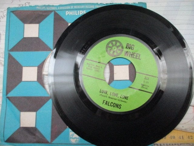 Falcons, Single Love,love,love -- Im a fool I must love you, Cd's en Dvd's, Gebruikt, 7 inch, Ophalen of Verzenden, R&B
