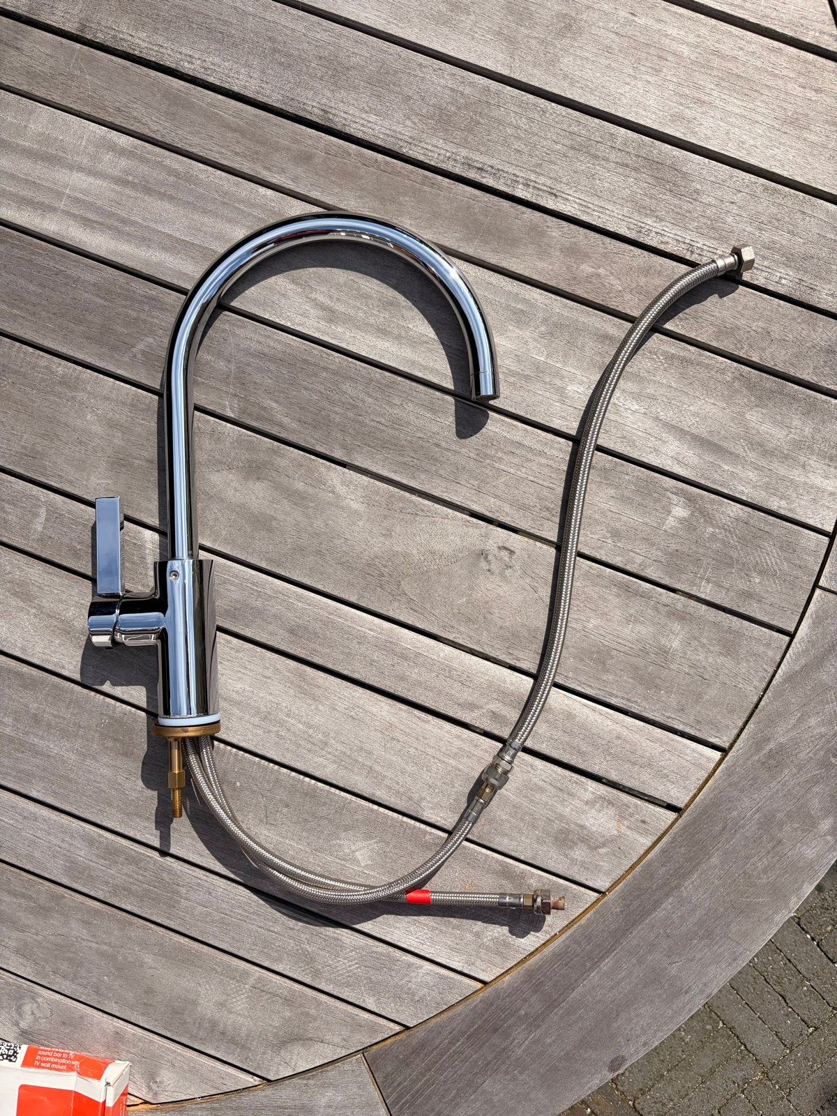 Grohe chromen keukenkraan met hoge uitloop, Ophalen, Gebruikt, Chroom, Kraan