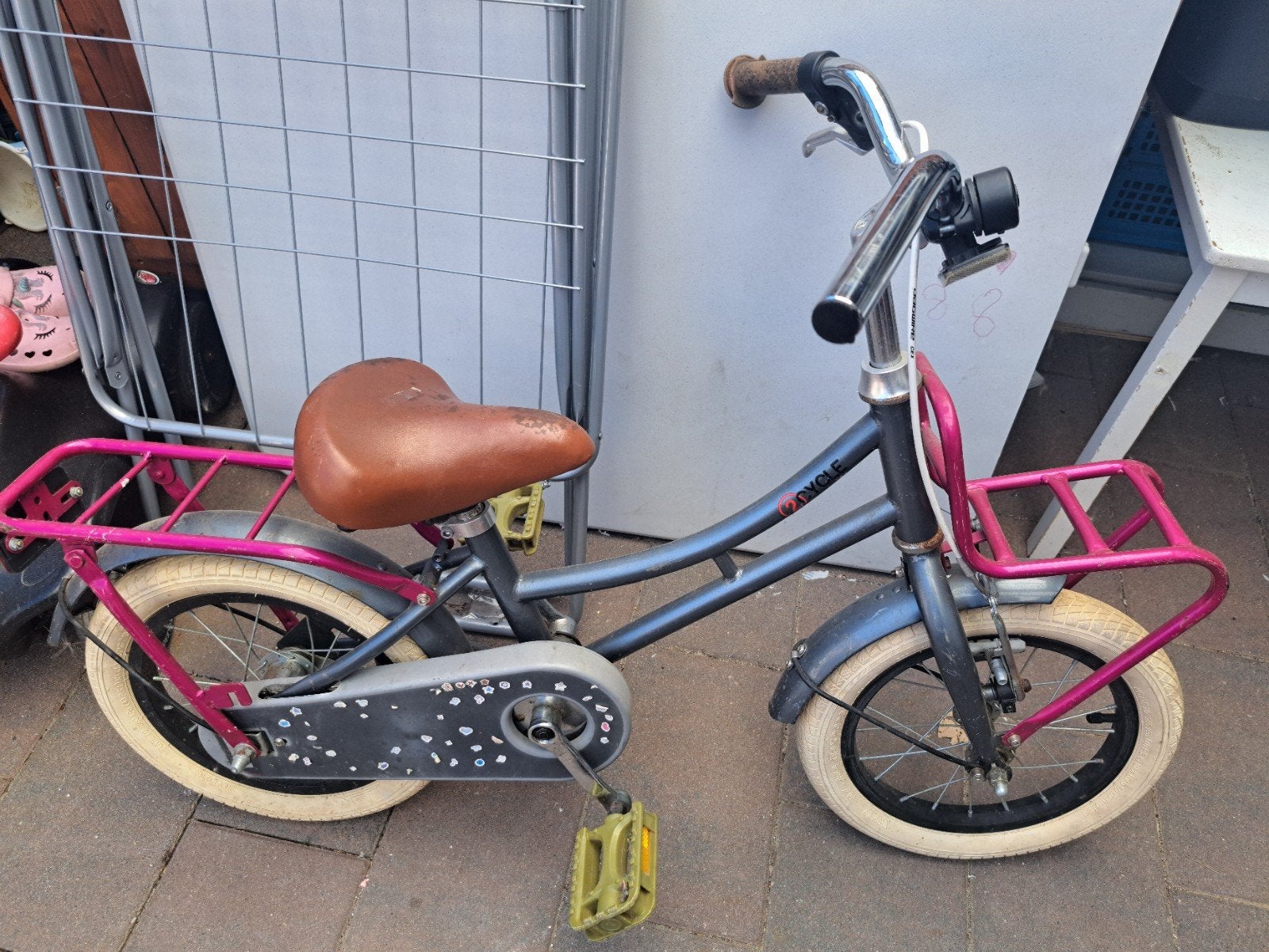 14 inch meisjes fiets, Ophalen, Gebruikt, Terugtraprem, Minder dan 16 inch