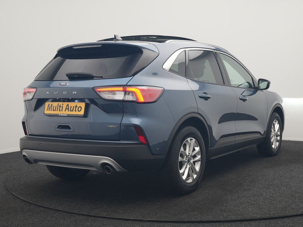 Ford Kuga 2.5 Titanium X PHEV 225pk Dealer O.H. | Panodak |, Auto's, Ford, Gebruikt, Zwart, 4 cilinders, Blauw