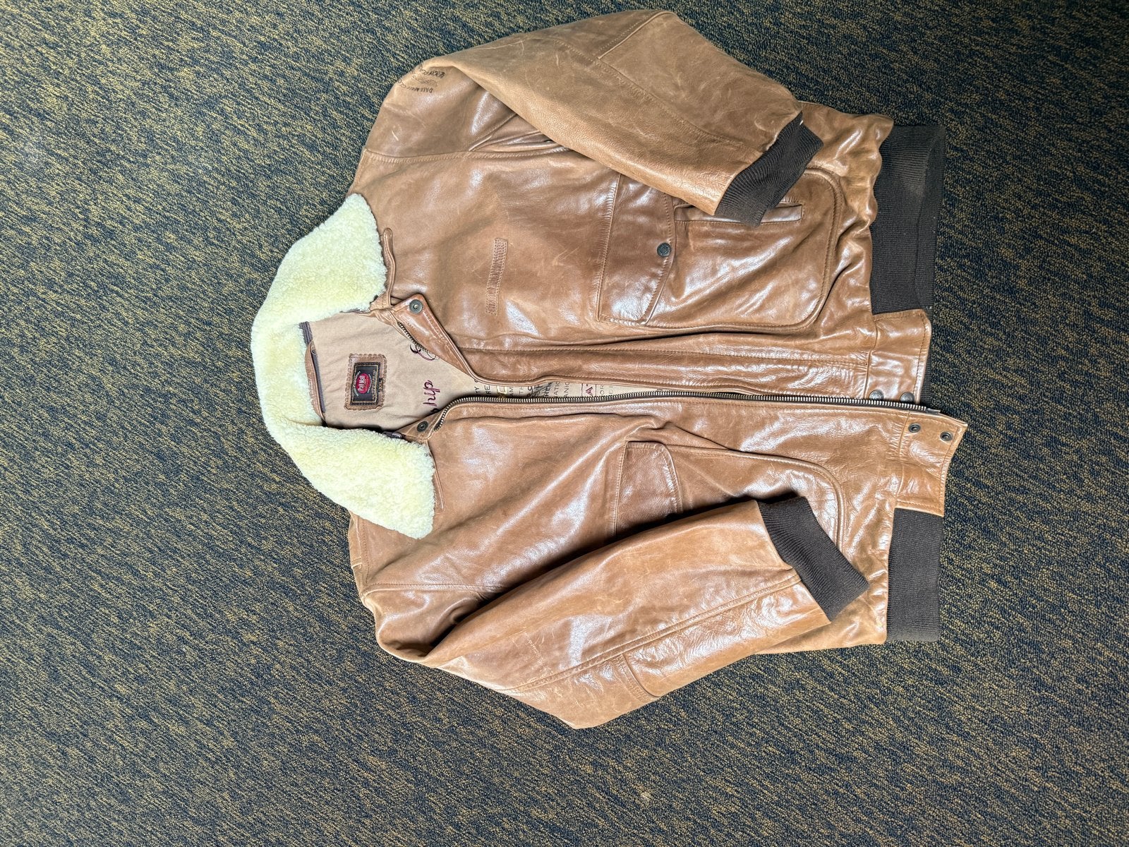Pall Mall heren winterjas, bruin leer, gevoerd, Ophalen of Verzenden, Gedragen, Overige maten, Bruin