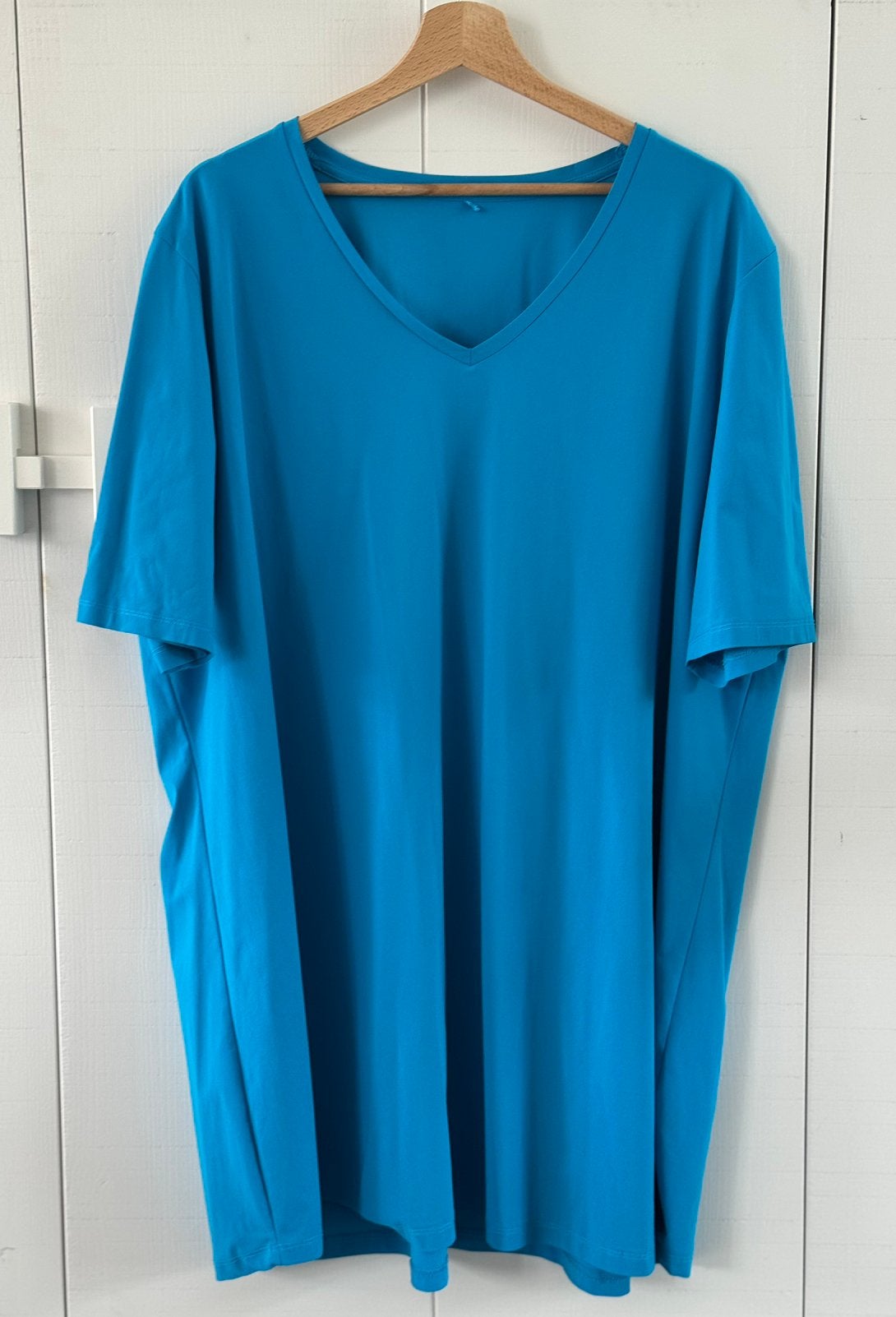 Mooi blauw Plus Basics shirt, zgan maat 50, Ophalen of Verzenden, Zo goed als nieuw, Blauw, Shirt of Top