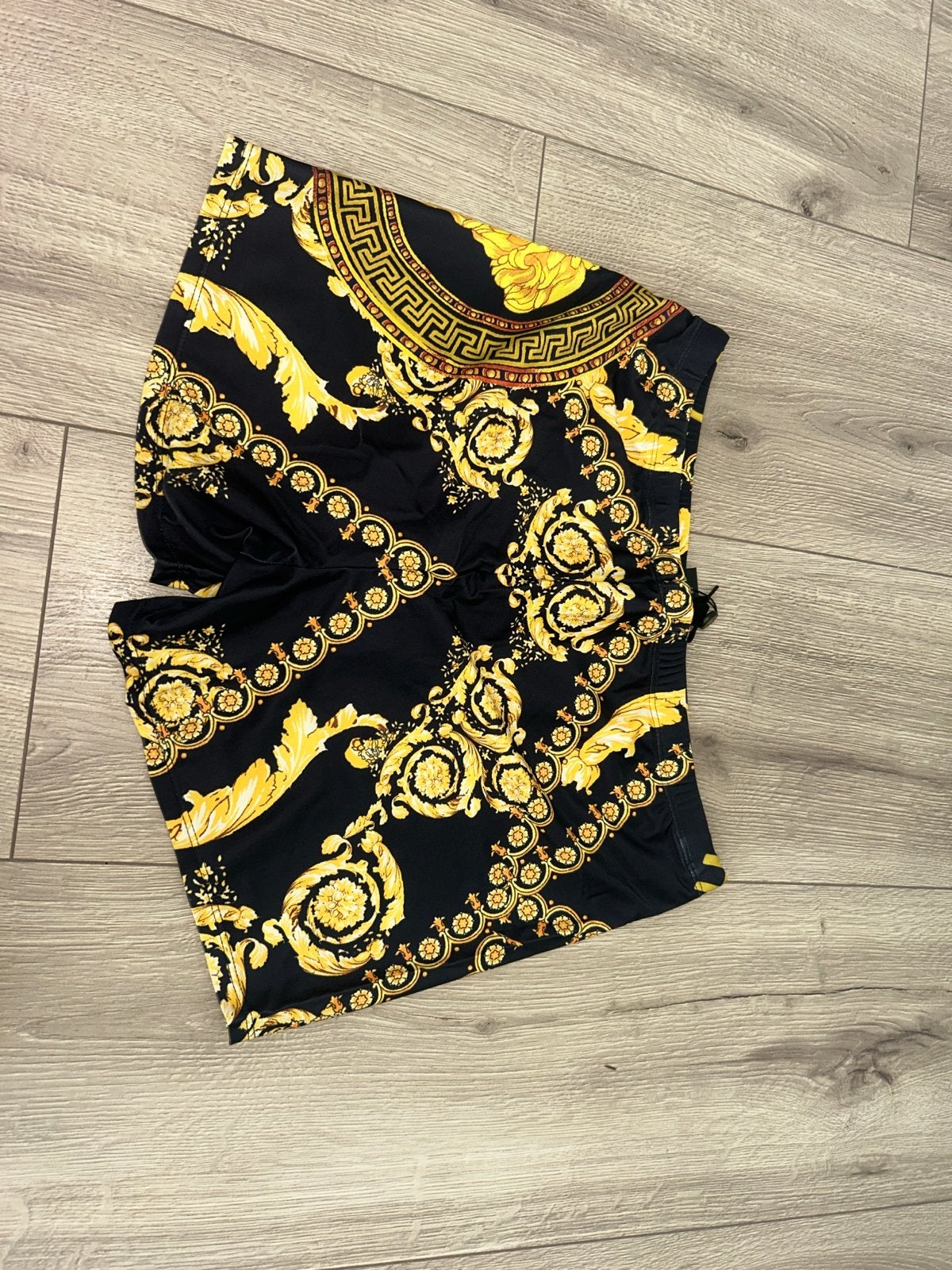 Versace Zwemshort - Zwart met gouden patroon, Ophalen, Overige maten, Zwart, Zwemshort