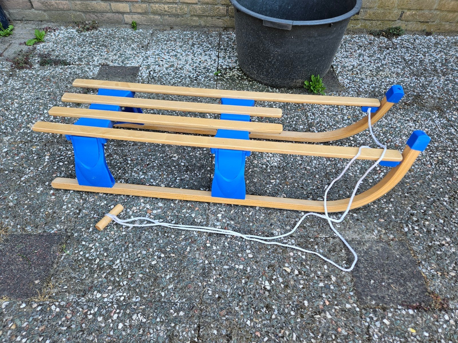 Opvouwbare slee 2 persoons, Ophalen, Zo goed als nieuw, Hout