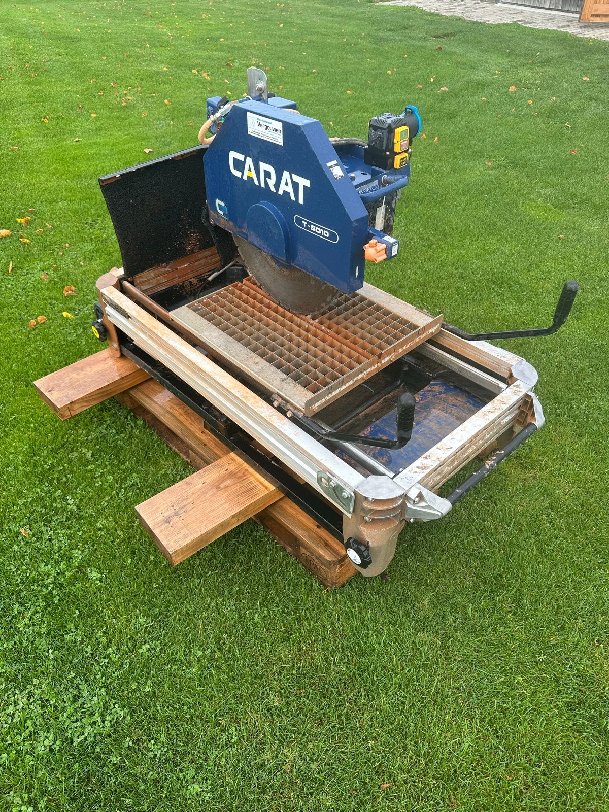 Carat T-5010 Tegelzaagmachine met nieuw zaagblad, Doe-het-zelf en Verbouw, Ophalen, Gebruikt, Overige typen