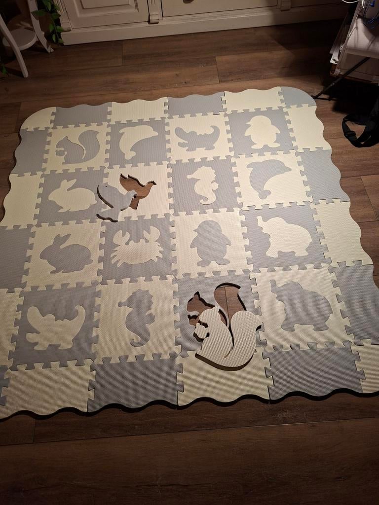 Puzzelmat voor baby's en peuters - Dieren thema, Ophalen, Gebruikt, Speelkleed