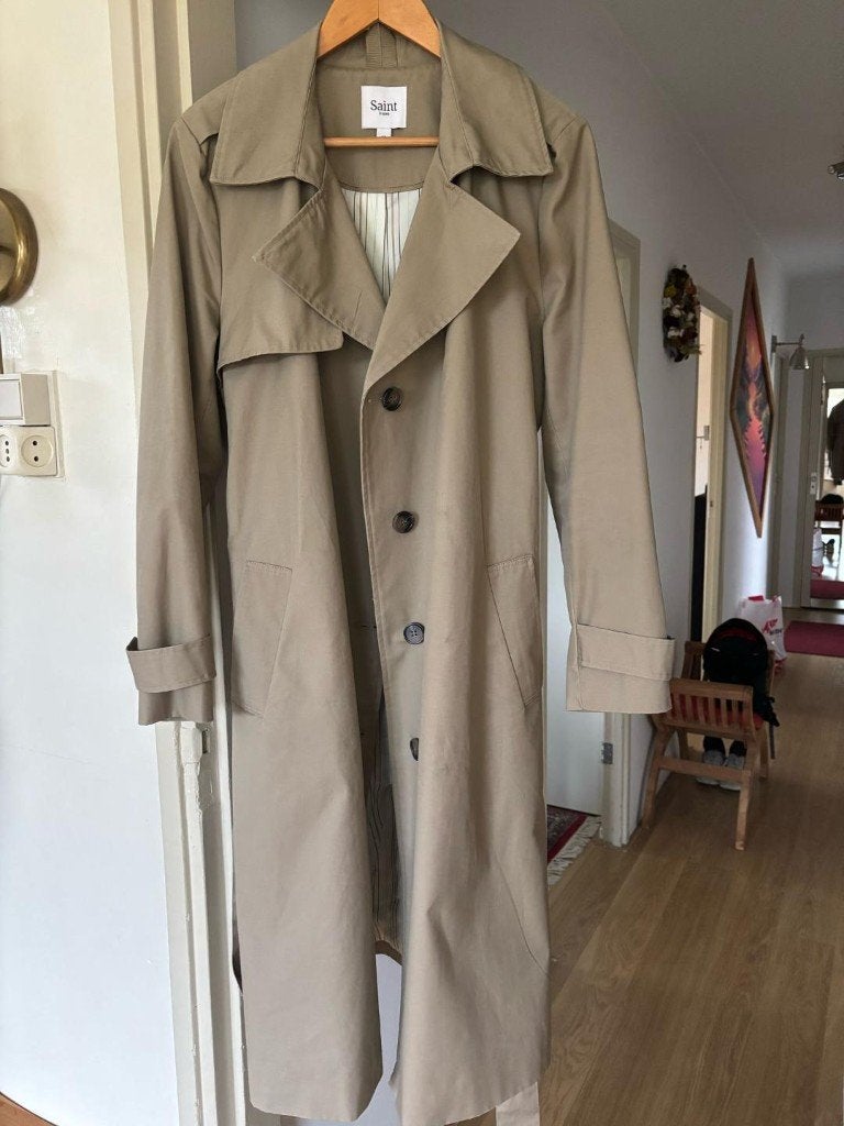 Damestrenchcoat, Saint Tropez, Ophalen, Zo goed als nieuw, Maat 38/40 (M), Beige