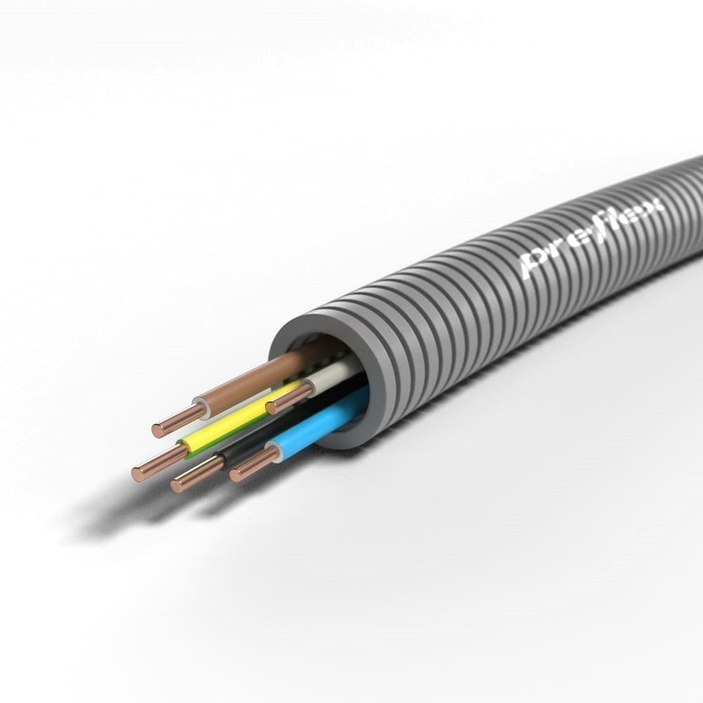Flexpijp 3/4 + VD 5x2.5mm² 20mm (100 meter) - Pipelfe, Verzenden, Nieuw