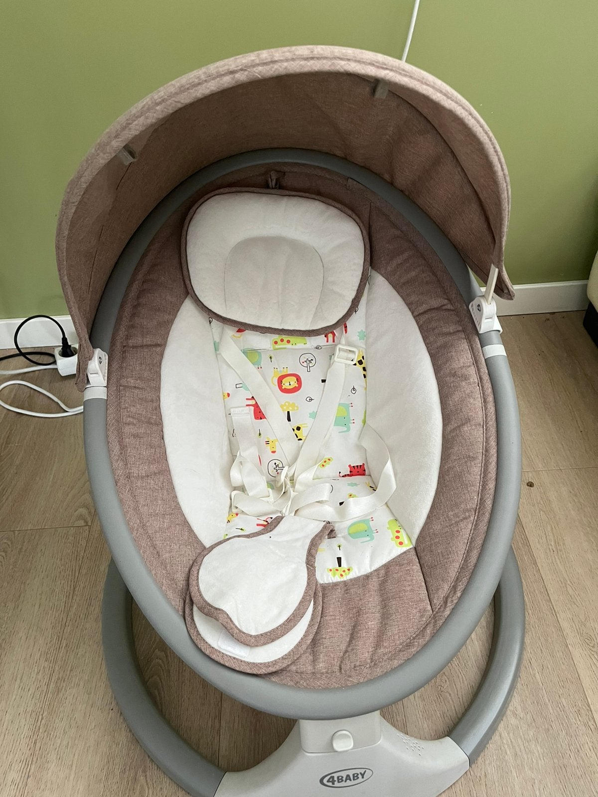 4BABY Baby Schommelstoel met Muziek en Timer, Ophalen, Zo goed als nieuw