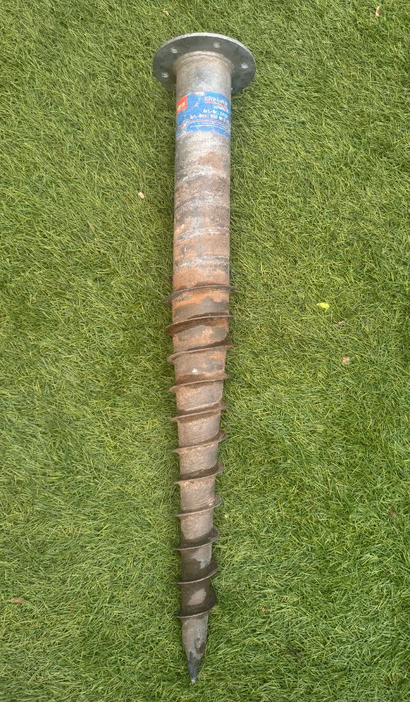 Krinner KSF M12 76x800 schroefpaal / schroeffundering, Ophalen of Verzenden, Gebruikt, 250 mm of meer, Schroeven