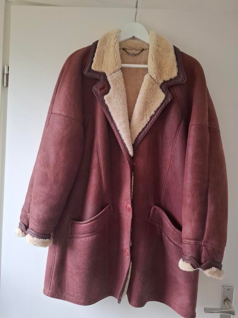 Vintage Christ Leren Jas met Lamswol Voering, Bruin, Christ, Gedragen, Ophalen