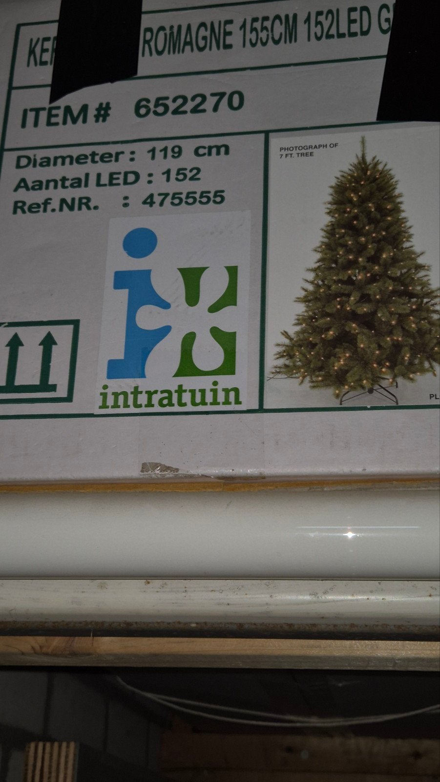 kerstboom met verlichting, Ophalen, Gebruikt