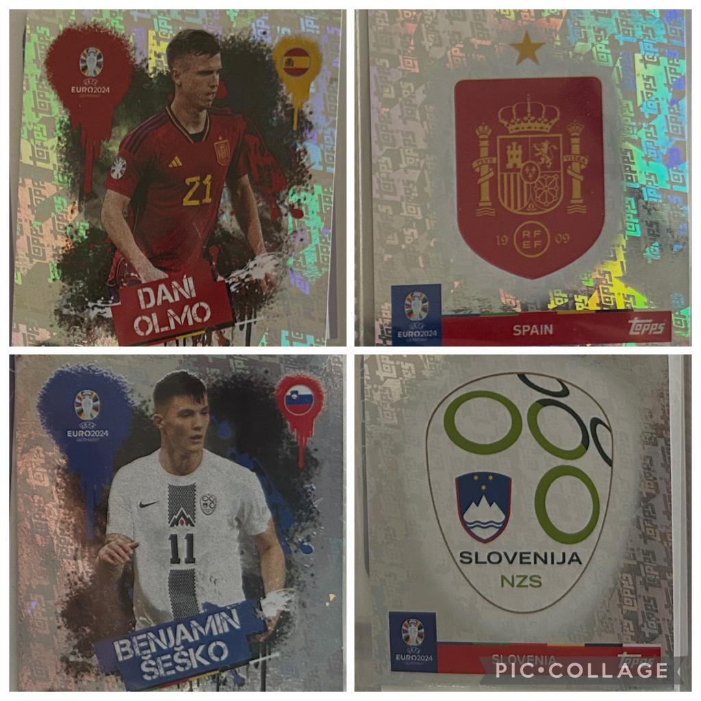 Topps Foil euro 2024, Hobby en Vrije tijd, Stickers en Plaatjes, Ophalen of Verzenden, Zo goed als nieuw, Meerdere stickers