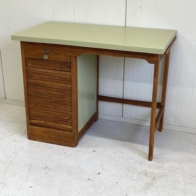 Tof antiek vintage tiener kids bureau buro werkplek hout