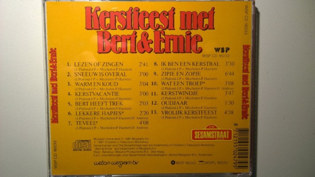 Bert & Ernie - Kerstfeest Met Bert & Ernie, Ophalen of Verzenden, Zo goed als nieuw, Kerst, Album