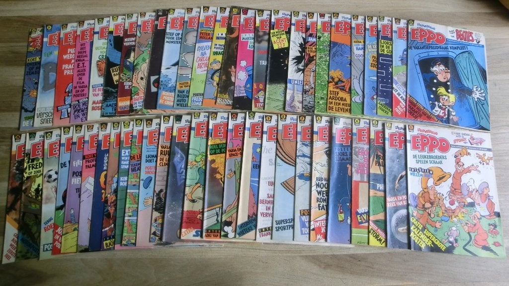 Eppo jaargang 1982 de delen 1 t/m 52 compleet, Boeken, Stripboeken, Complete serie of reeks, Ophalen of Verzenden, Gelezen