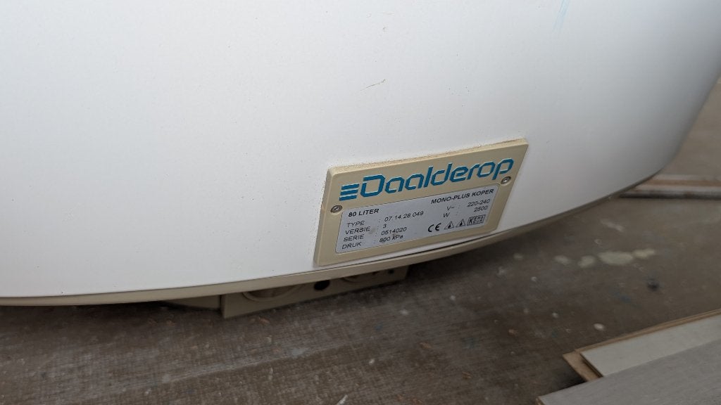 Daalderop 80 liter boiler -, Ophalen, Gebruikt