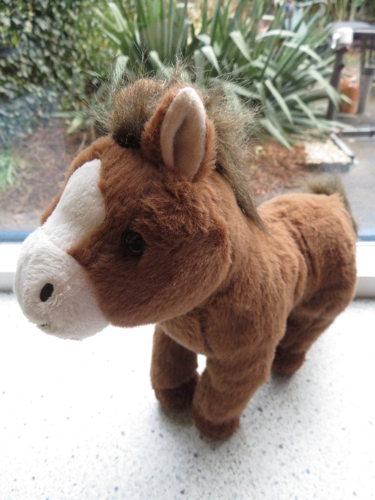 Bruin velours paardje witte bles merk Zapf Creation, Paard, Ophalen of Verzenden, Zo goed als nieuw, Wasbaar