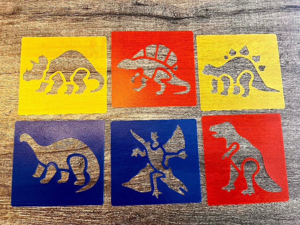 20 Nieuwe tekensjablonen in diverse designs (Dino’s, Kerst), Kinderen en Baby's, Ophalen, Nieuw, Knutselen