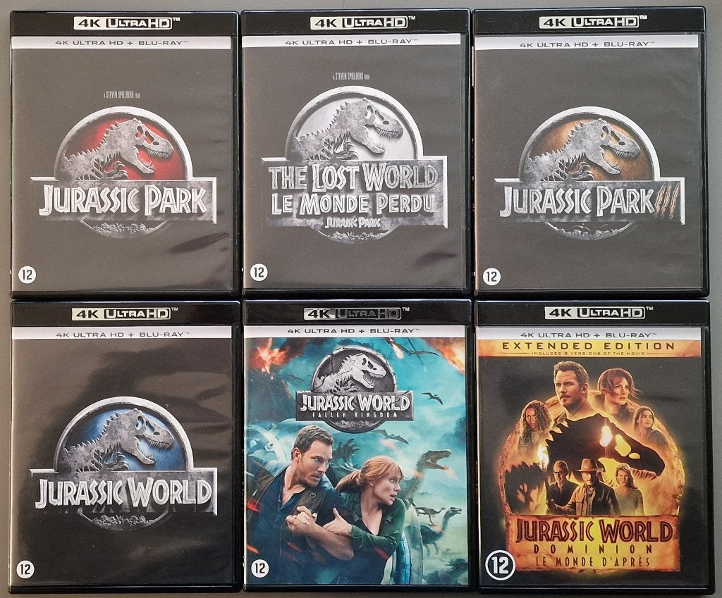 Jurassic Park + World - 6 films - 4K + bluray - NL uitgaves, Engels, Verzenden, Nederlands, Hogehilweg 6 , 1101CC Amsterdam, Nederland