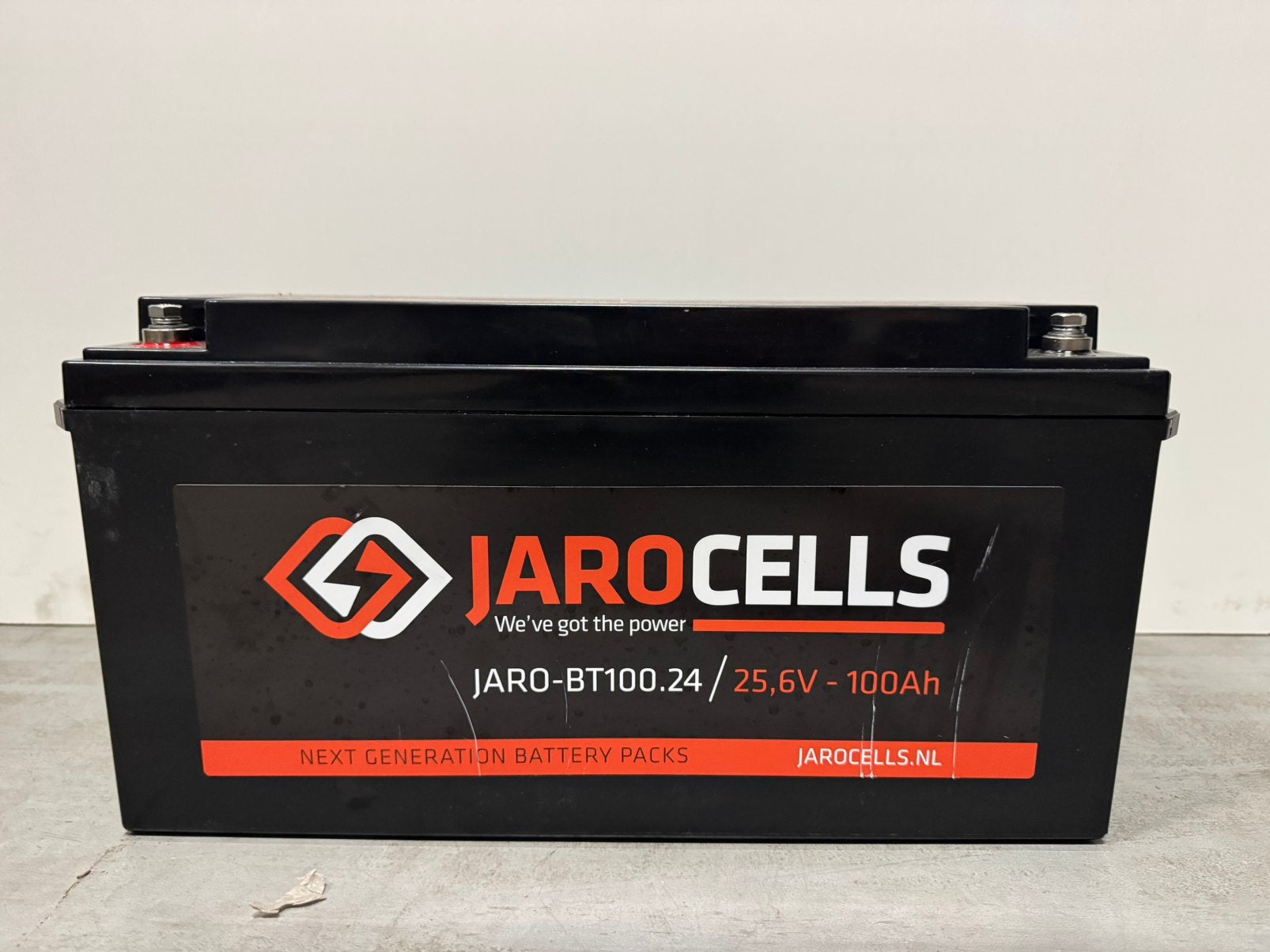 Jarocells 24 V/ 100 Ah lithium accu met Bluetooth functie, Ophalen, Zo goed als nieuw, Complete set