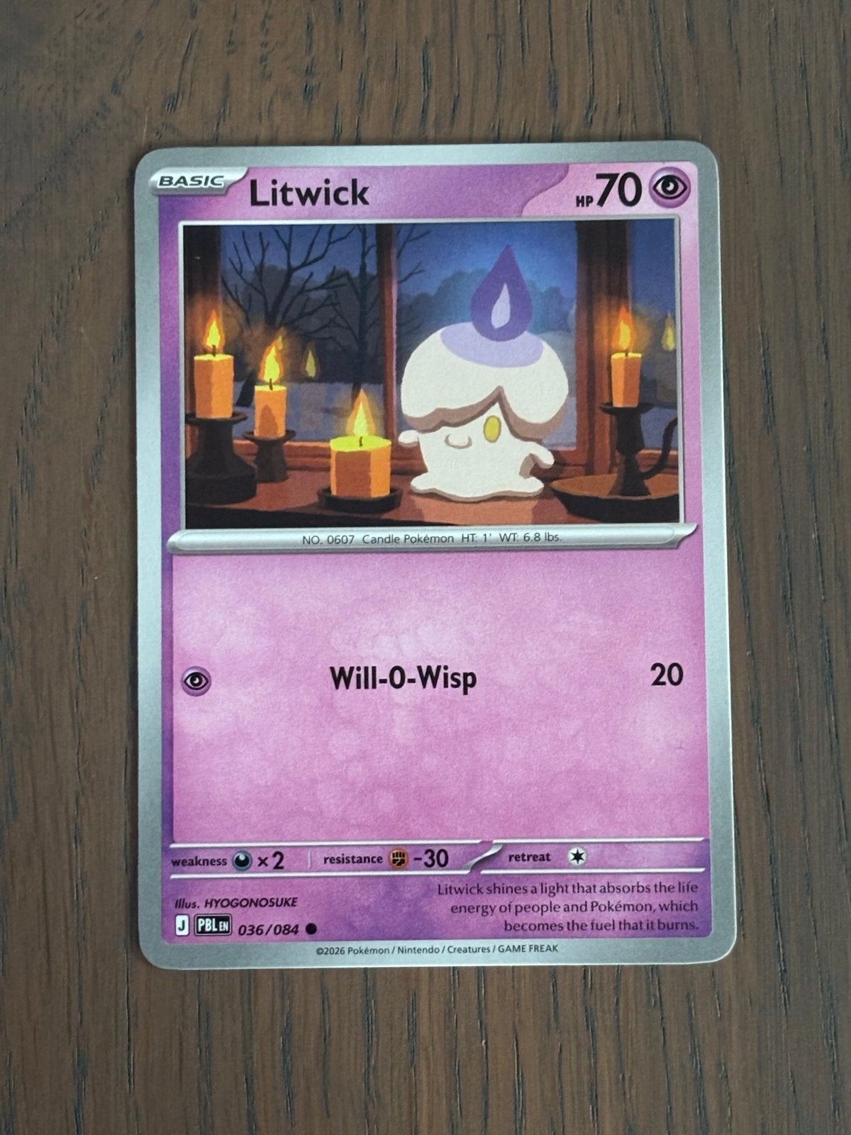 Pokémon Kaart Litwick 036/084 - Basic HP 70, Ophalen of Verzenden, Nieuw, Losse kaart
