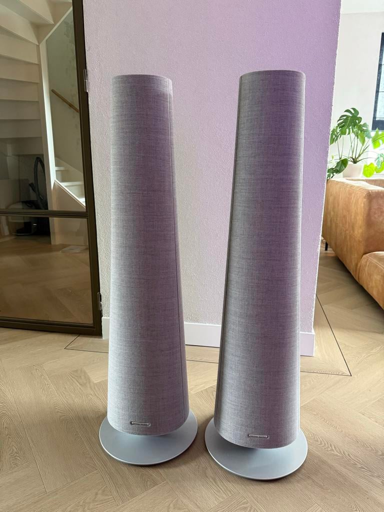 Set: Harman Kardon Citation One Towers - Prachtige speakers, Zo goed als nieuw, 120 watt of meer, Front, Rear of Stereo speakers