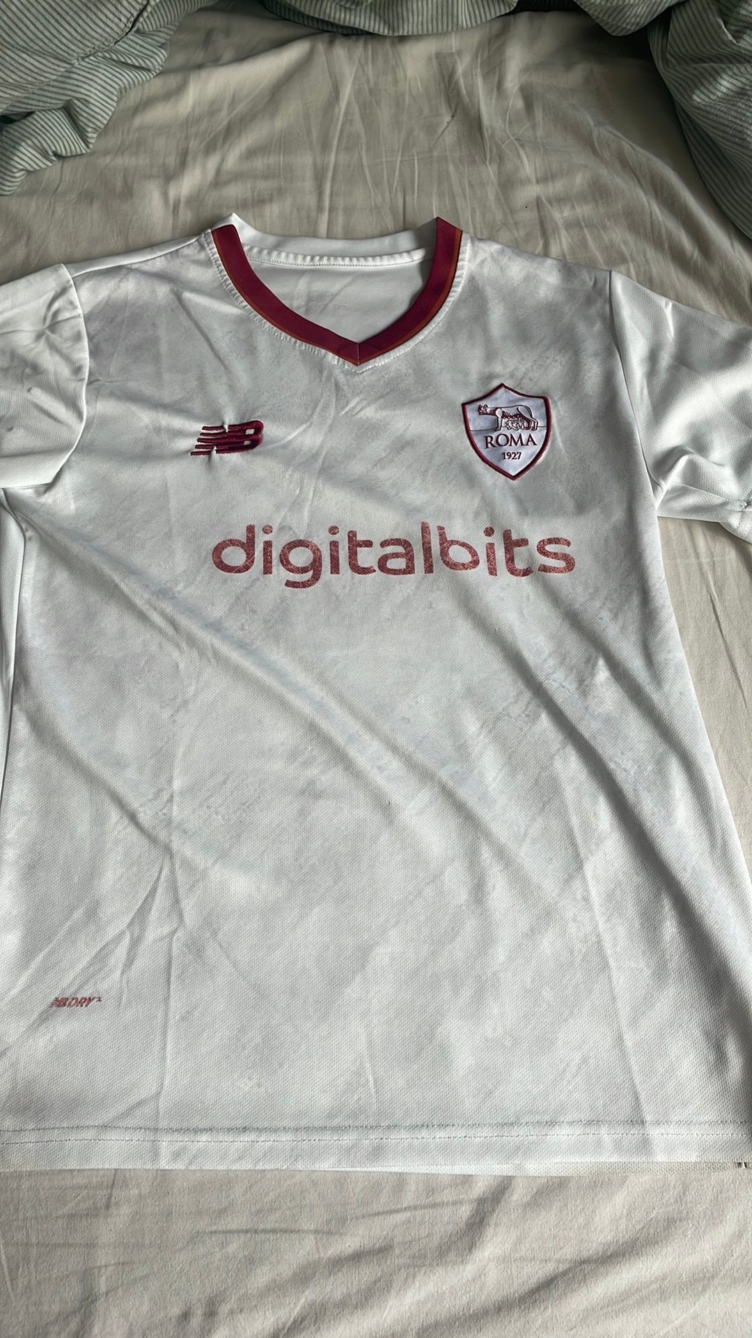 As roma shirt, Wit, Ophalen of Verzenden, Voetbal, Gedragen