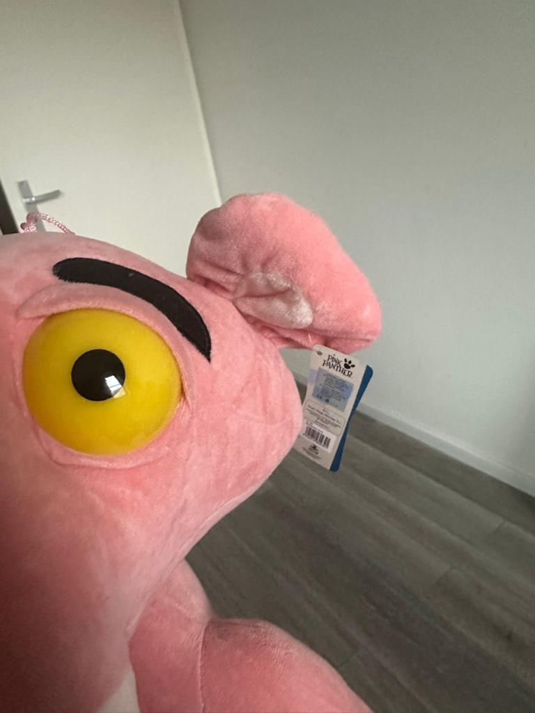 Grote Roze Panter Knuffel - Nieuw met label, Ophalen, Overige merken, Overige karakters, Overige typen