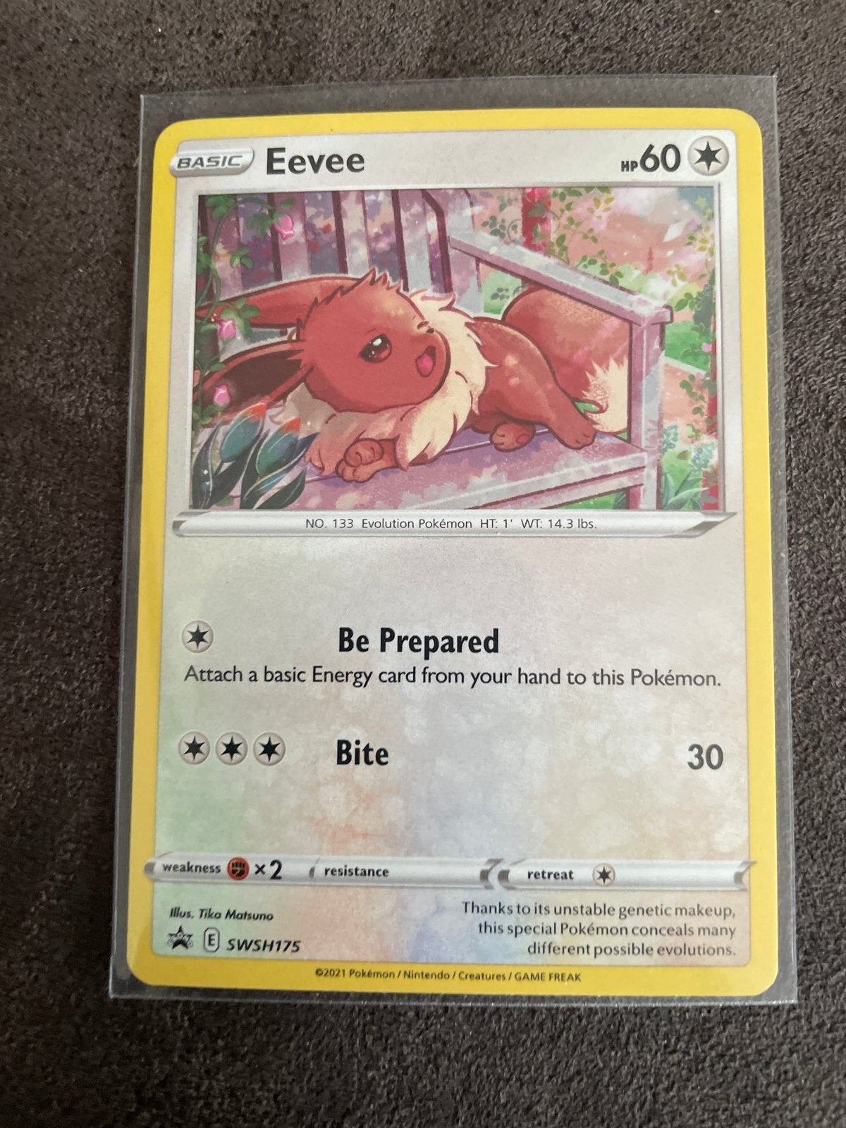 Pokémon Kaart Eevee SWSH175 Promo - Zo goed als nieuw, Ophalen of Verzenden, Zo goed als nieuw, Losse kaart