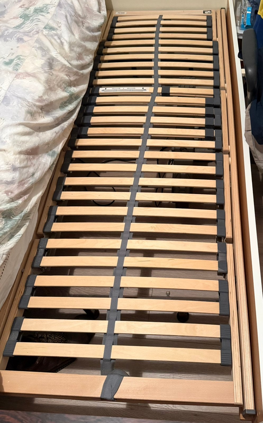 2x Elektrische lattenbodem 70x200 cm verstelbaar, Huis en Inrichting, Ophalen, 200 cm, Hout, Verstelbaar
