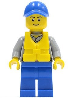 LEGO City cty0424 Coast Guard City - Crew Member, Blue Cap w, Lego, Ophalen of Verzenden, Minifiguur, City