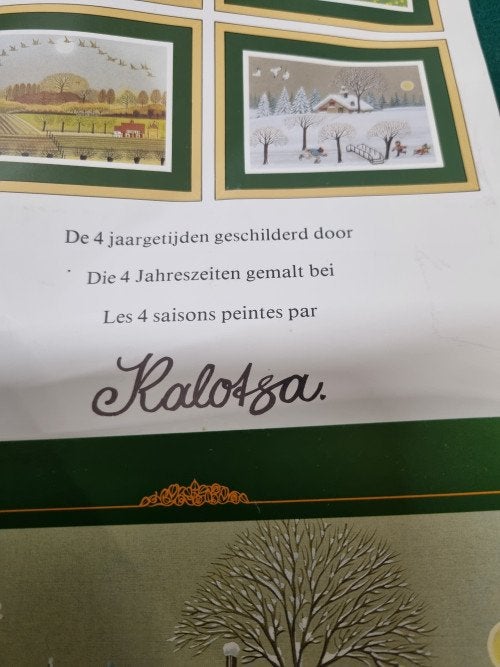 -	Kalotsa prenten vierjaargetijden, Ophalen of Verzenden, 'T Olde Gre-j, Info@toldegrej.nl, Endepoelstraat 20f Didam