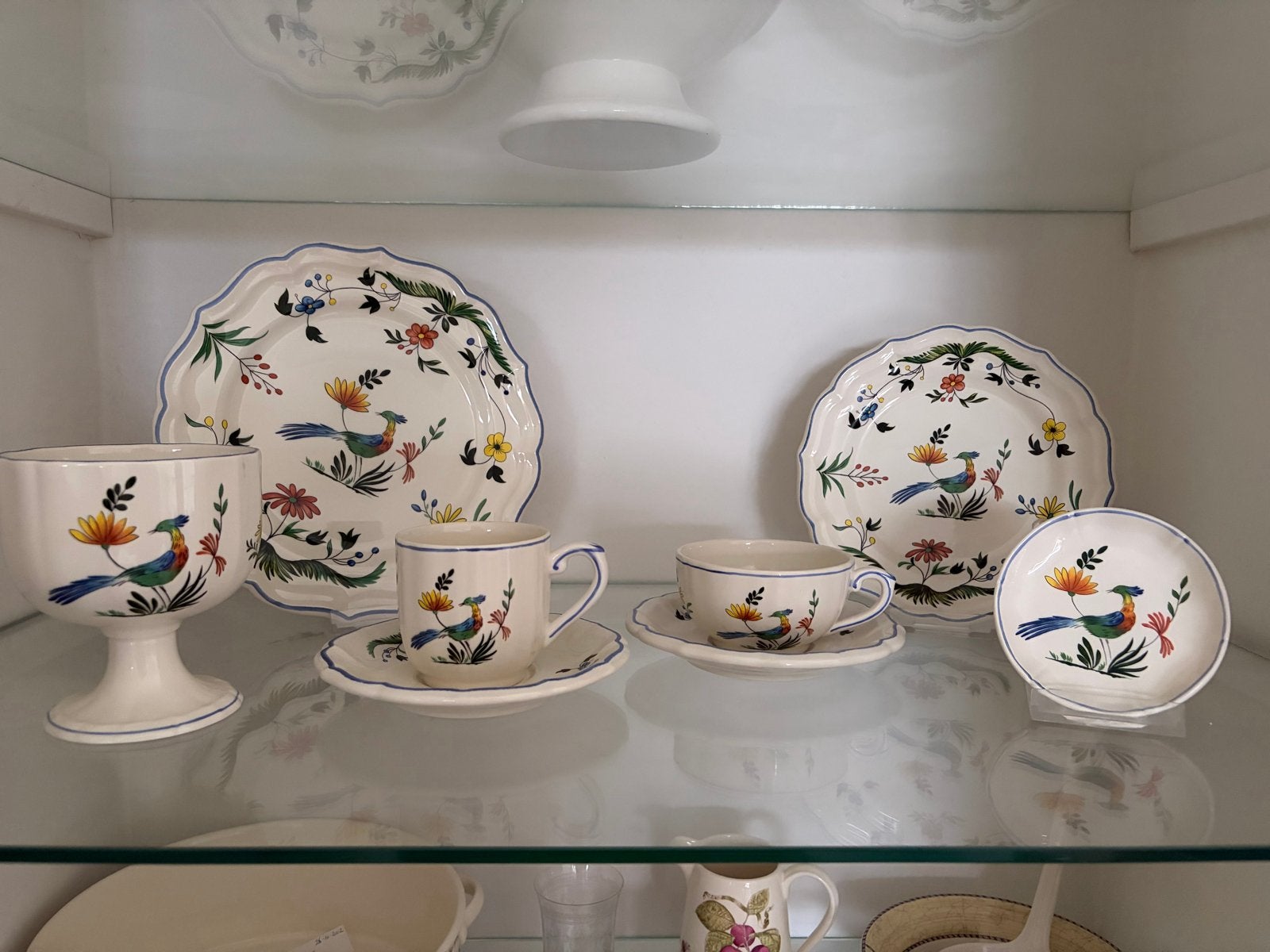Gien France OISEAUX DE PARADIS serviesonderdelen, Ophalen, Overige merken, Klassiek, Zo goed als nieuw