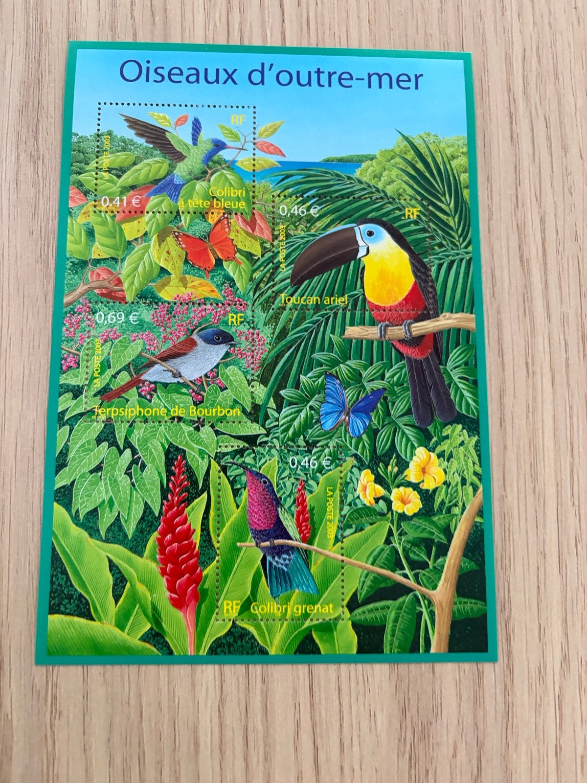 Oiseaux d'outre-mer postzegelvel - La Poste 2003, Ophalen of Verzenden, Postfris