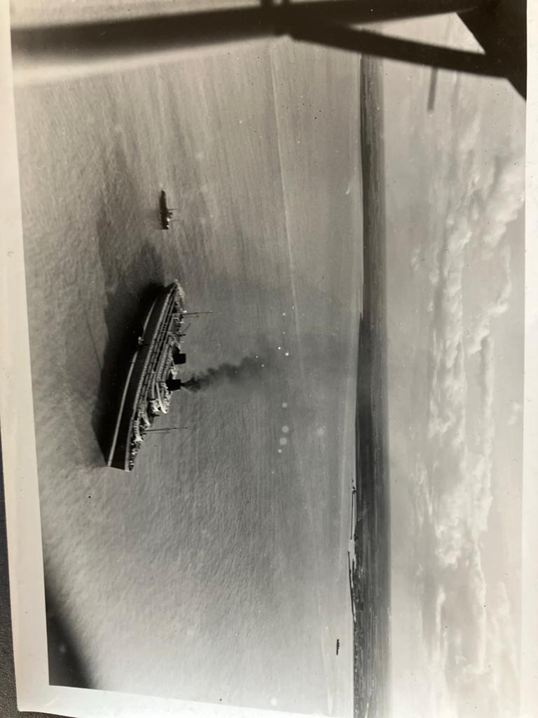 Luchtfoto MS Willem Ruys, gebouwd door KMS Schelde, Gebruikt, Verzenden, Foto, Voor 1940