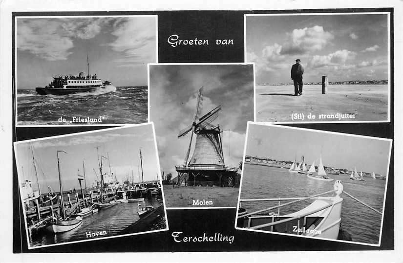 377-287-007 Terschelling  Multiview, Verzamelen, Verzenden, Voor 1920, Friesland