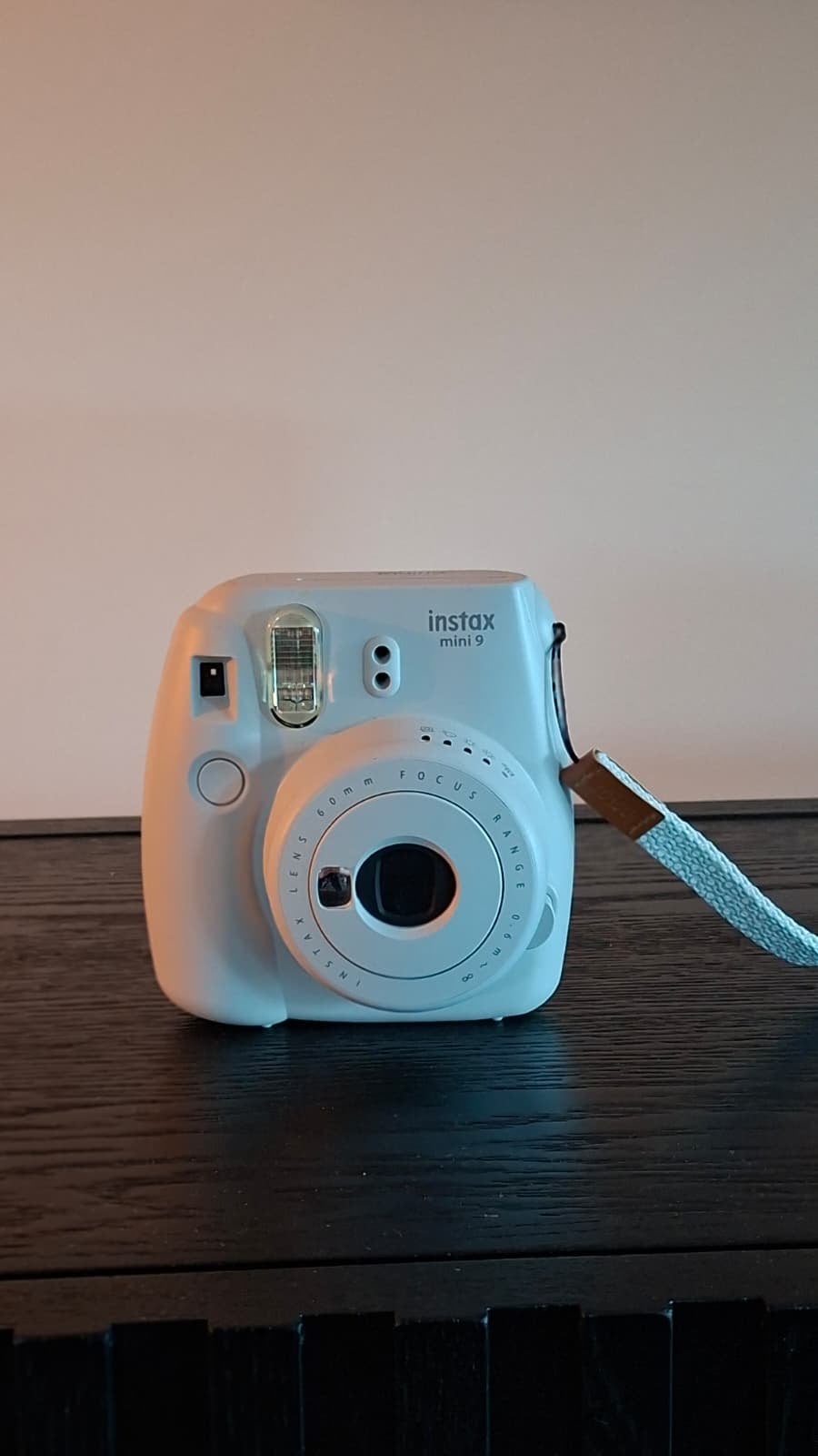 Instax Mini 9 Instant Camera - lichtblauw, Audio, Tv en Foto, Fotocamera's Digitaal, Ingebouwde flitser, Instant camera, Ophalen of Verzenden