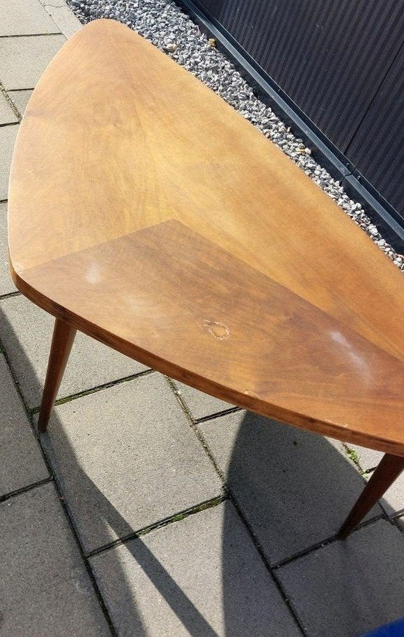 Vintage Gelderland nier salontafel 1960, Huis en Inrichting, Tafels | Salontafels, Gebruikt, 100 tot 150 cm, Overige vormen, 50 tot 100 cm