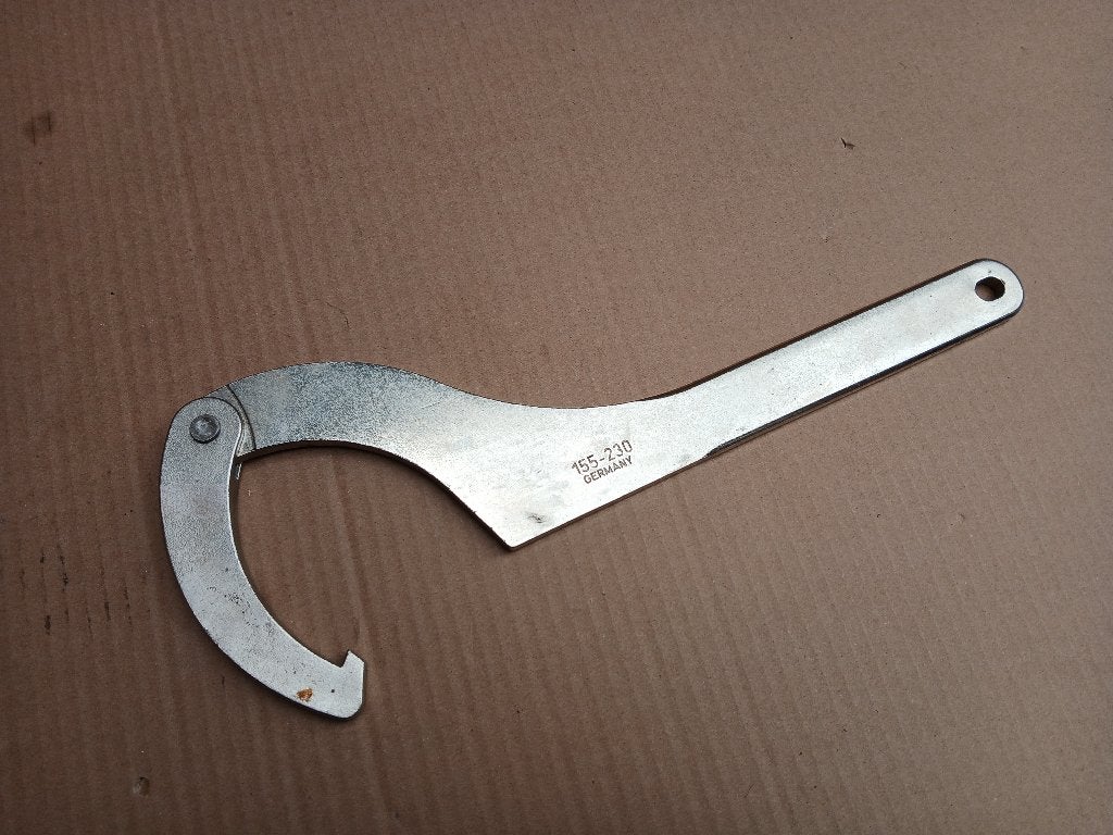 Professionele Verstelbare Haaksleutel met neus 155-230 mm, Ophalen of Verzenden, Gebruikt